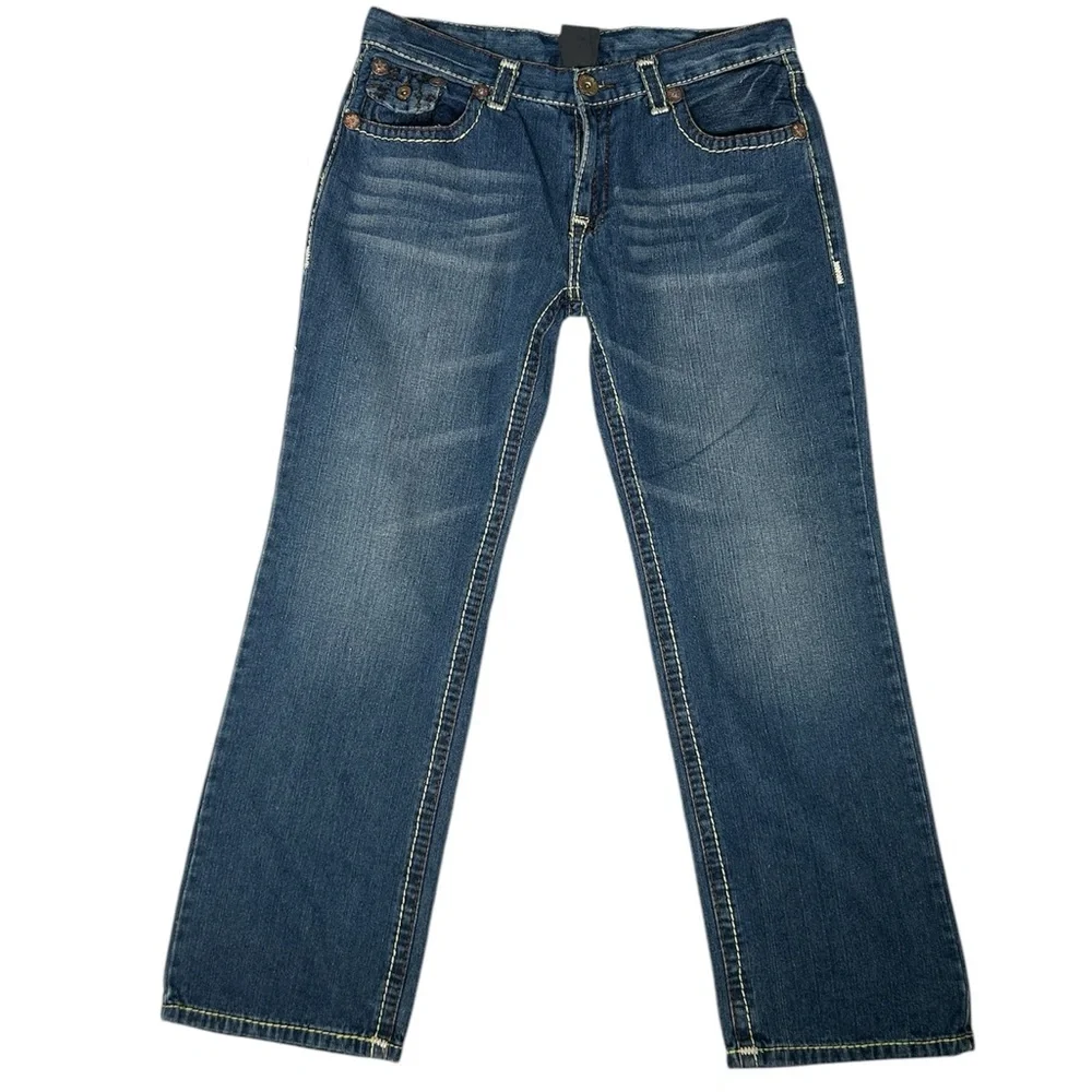 True Religion Billy Row Streetwear Denim Blue Jeans Size 38